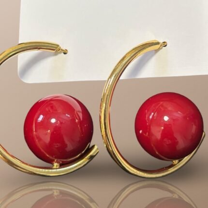 gold-toned open hoop earrings