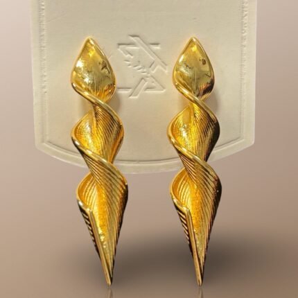 twisted flame gold-toned earrings