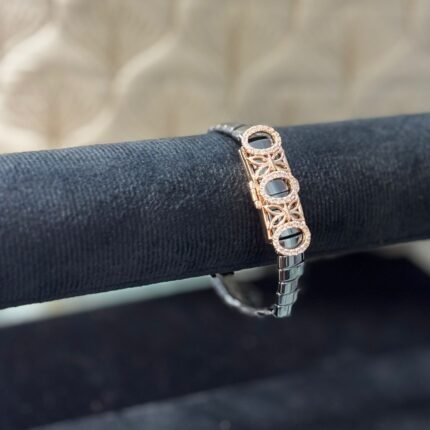 Rose-Gold Geometric Link Bracelet