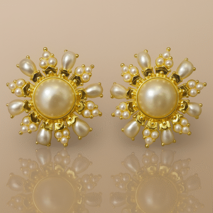 Gold-toned stud earrings